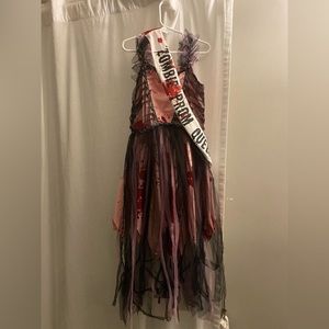 Halloween Costume- Zombie Prom Queen EUC